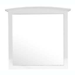 Passion Furniture 37 in. x 35 in. Classic Rectangle Framed Dresser Mirror - White