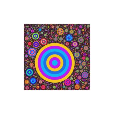 ArtJam “Bulat-bulat #950662, 2021" 24 in. x 24 in. Frameless Canvas Abstract Art Print by Alvin Koay