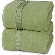 Utopia Towels 2-Pack Luxurious Jumbo Bath Towel Sheets (35 x 70 Inches )- 600 GSM, Sage Green