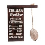 RAM Outdoor Decor Wooden Tiki Bar Weather Wall Hanging Sign