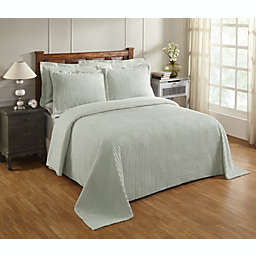 Better Trends Jullian Collection 100% Cotton Tufted Bold Stripes Design Twin Bedspread - Sage