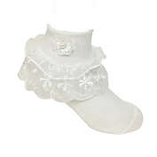 Wrapables Lil Miss Daisy Double Layer Lace Ruffle Socks (Size 1-3), Set of 2 / Size 1-3
