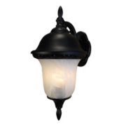 Special Lite Products Glenn Aire Medium Top Mount Light with Alabaster Glass - Black