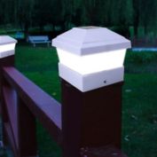 Stock Preferred 5x5" LED Solar Post Light in White, 16 Pack