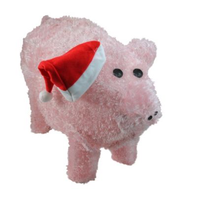 Sienna 28" Pink and Red LED Lighted Pig Christmas Outdoor Decoration