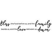 Farmlyn Creek Removable Kitchen Wall Stickers, Bless Food, Family, Love Between Us Decals (24.5 x 9 In)