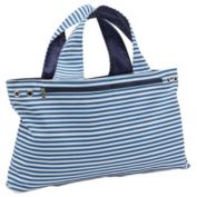 Bright Creations Portable Knit Tote Bag, Crochet Knitting Yarn Storage with Pockets (Nautical, 16.5 In)