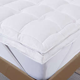 Unikome Baffle Box Design White Goose Down and Feather Mattress Topper, Feather Bed, Queen