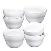 Bruntmor Small Dessert Bowls Ceramic Bowl. Small Ceramic/ Porcelain Bowl Set Of 6 For Side Dishes. 8 Oz Porcelain Serving Bowls For Side Dish And Dessert In White Color
