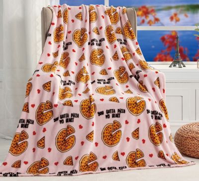 Extra Cozy and Comfy Microplush Throw Blanket (50" x 60")Pizza Lover