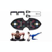 Link 12 in 1 Push Up Rack Board System Fitness Workout Train Gym Exercise with Resistance Bands - Perfect For Home Gym & Travelling