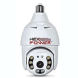 HEX Power Indoor/Outdoor 1080P Pan Tilt E27 Light Bulb Camera   Discreet Wireless Home Surveillance Camera with Audio Recording, Color Night Vision, Motion Sensor, and Alarm   4