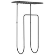 mDesign Metal Wall Mount Towel Rack Holder with Shelf, Large