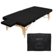 Saloniture Portable Physical Therapy Massage Table - Low to Ground Stretching Treatment Mat Platform