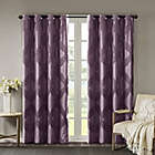 Alternate image 0 for JLA Home SUNSMART Bentley Total Blackout Curtains Window, Ogee Knitted Jacquard, Grommet Top Living Room Decor, Thermal Insulated Light Blocking Drape for Bedroom and Apartments, 50" x 108", Plum