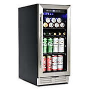 Isa Home & Garden Built-in and Freestanding 15" Mini Beverage Refrigerator/Wine Cabinet