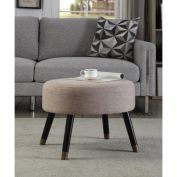 Convenience Concepts Designs4Comfort Mid Century Ottoman Stool, Tan Fabric