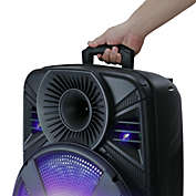 QFX Bluetooth Speaker System with LED Lights and Microphone