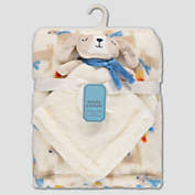 Sandy & Simon Puppy Sailor Blue Lovey Sharpa Baby Blanket for Boy Comforting Plush Microfibers Size 30x36