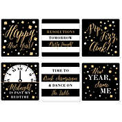 Big Dot of Happiness New Year&#39;s Eve - Gold - Funny New Years Eve Party Decorations - Drink Coasters - Set of 6