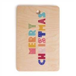 Deny Designs Showmemars MERRY CHRISTMAS II Cutting Board Rectangle