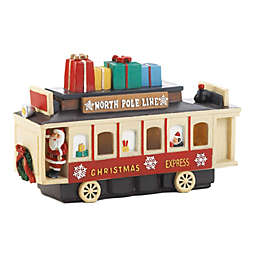 Zingz & Thingz 9.5" Red and Brown Light Up Vintage Christmas Train