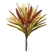 Nearly Natural Set of 3 Sorghum Artificial Fall Harvest Flower Bouquet 23"