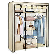 Kitcheniva 69" Portable Closet Wardrobe Clothes Ample Storage, Beige