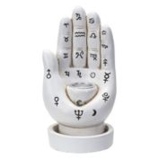 White Palmistry Hand Backflow Incense Burner