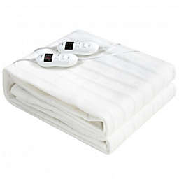 Costway Safe Electric Heated Mattress Pad with 4 Size 8 Temperature 10-Hour Timer-Full Size