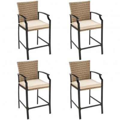 Outdoor Bar Stools Bed Bath Beyond, Wicker Outdoor Bar Stools With Backs