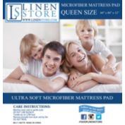 Linen Store Ultra Soft Hypoallergenic Microfiber Mattress Topper Cover Pad, Diamond Quilted Design, Twin, Full, Queen, King