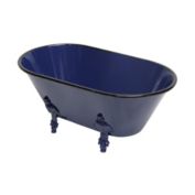Cheungs 5"H Metal Hand Crafted Decorative Bathtub Planter - Navy Blue
