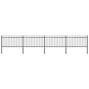 Home Life Boutique Garden Fence with Spear Top Steel 267.7"x39.4" Black