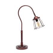 Elegant Designs Red Bronze Open Cage Table Lamp
