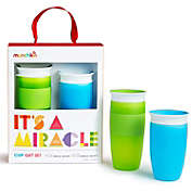 Munchkin It&#39;s a Miracle! 360 Sippy Cup Gift Set, Includes 10oz & 14oz Miracle 360 Cup, Blue/Green