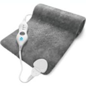 Pursonic Extra Large Electric Heating Pad for Back Pain and Cramps Relief 12x24-2 Hours Auto Shut-Off ,Moist Heat Therapy Option (Grey)