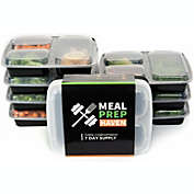 Meal Prep Haven Three Compartment Food Containers with Lids