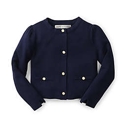 Hope & Henry Girls' Milano Stitch Cardigan (Navy, 12-18 Months)