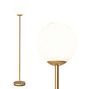 Costway Glass Globe LED Floor Lamp w/ Acrylic Lampshade