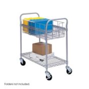 Safco 5235GR Wire Mail Cart, Legal Size, Grey