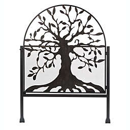 Plow & Hearth Metal Arched Stand-Alone Garden Gate with Tree of Life Design