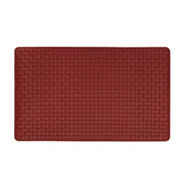 Heavy Duty Embossed Non Slip Memory Foam Kitchen Mats - 30in W x 18in L, Red. View a larger version of this product image.