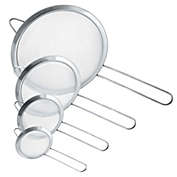 U.S. Kitchen Supply&reg; - Set of 4 Premium Quality Fine Mesh Stainless Steel Strainers - 3", 4", 5.5" and 8" Sizes