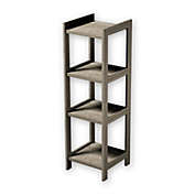 ITY International - MDF Shelving Unit with 4 Shelves, 13.4&quot;x13&quot;x43.3&quot;, Taupe Grey