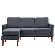 Infinity Merch Modular Sofa with Concubine Pedal for Indoor in Dark Grey