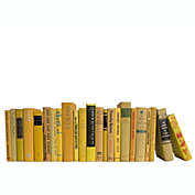 Booth & Williams Saffron Vintage Decorative Books, One Foot of Real, Shelf-Ready Books, Buy As Many Feet As You Need