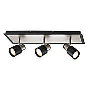 Xtricity - 3 Head Track Light, 20.5&#39;&#39; Width, From the Jackson Collection, Brushed Nickel and Black