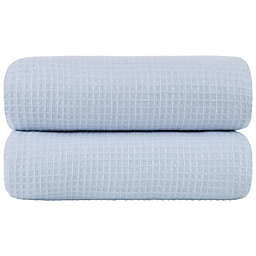 PiccoCasa Soft Cotton 2 Piece Bath Towel for Bathroom, Waffle Weave 100% Cotton Soft and Highly Absorbent Bath Towels Washcloths Quick Dry Shower Towels, 27