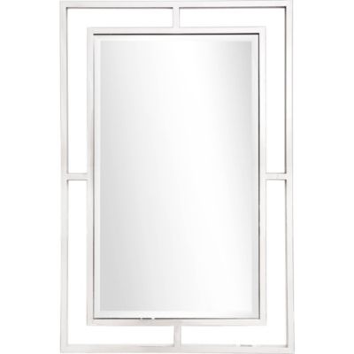 Camden Isle Home Traditional Decorative Wall Mounted Addisson Rectangular Accent Mirror - 27.5"W x 42"H, Clear